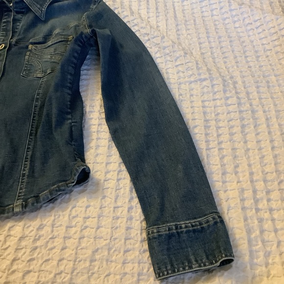 Tommy Hilfiger blue washed denim shirt/ jacket Size Medium - Picture 7 of 14